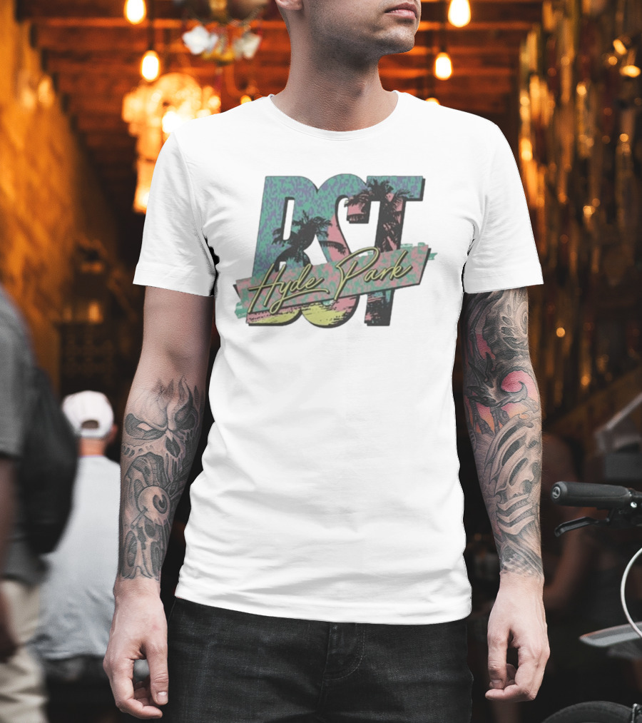 BST Hyde Park 10th July 2026 Pitbull Event Tropical Palms T-Shirt