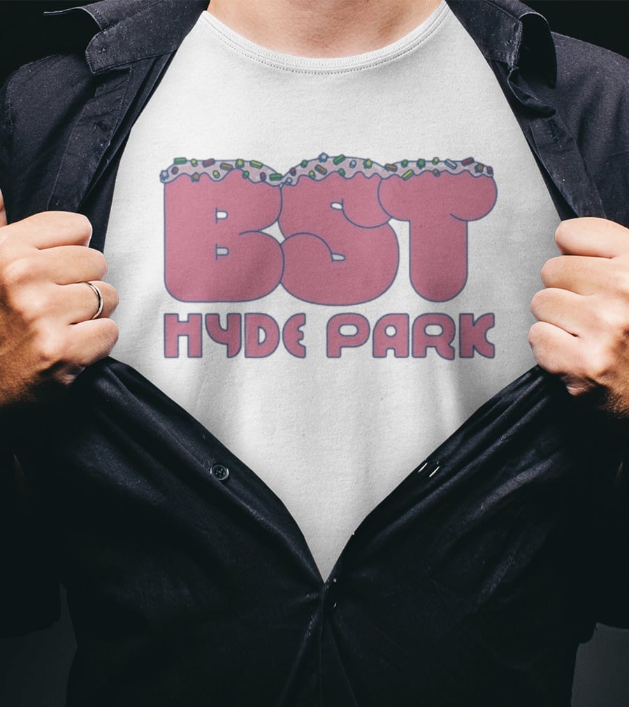 BST Hyde Park 2026 X Lewis Capaldi 12th July Event Pink Frosted Sprinkles T-Shirt