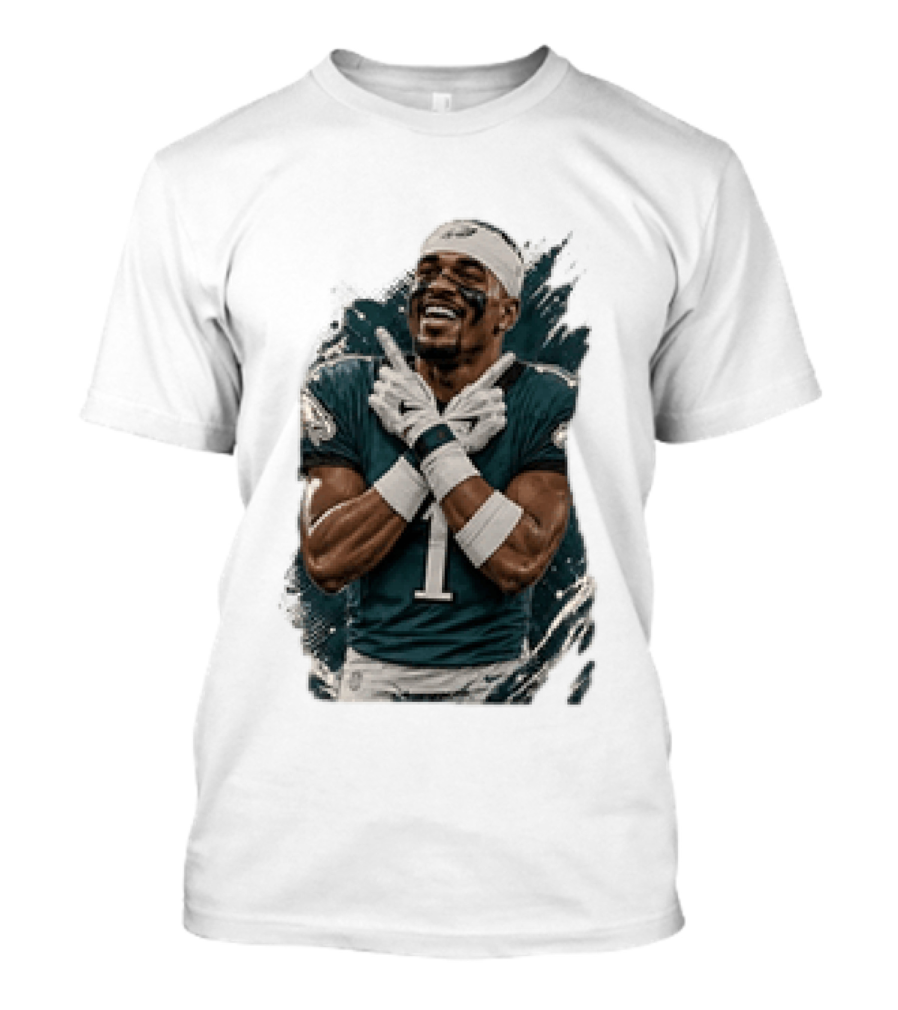Philadelphia Eagles Jalen Hurts Celebratory Pose Football Team Gear T-Shirt