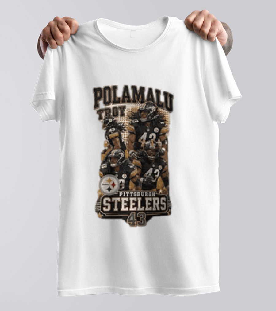 Pittsburgh Steelers Polamalu Troy 43 Football Player Steelers T-Shirt