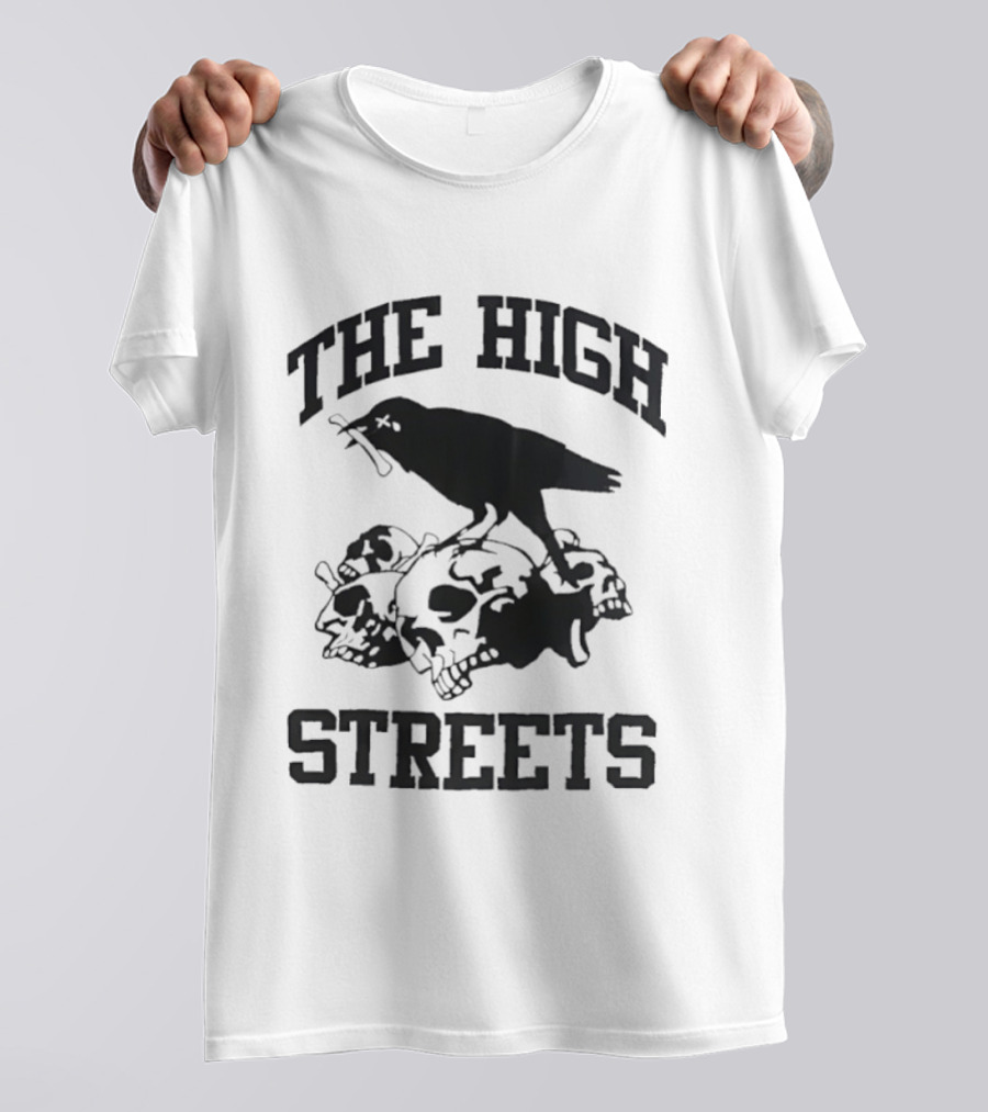 The High Streets Crow On Skulls T-Shirt