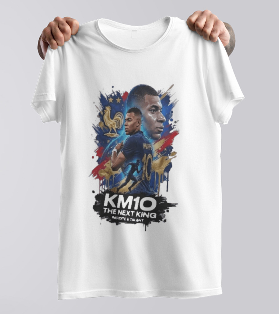 KM10 Kylian Mbappé The Next King Rapidite & Talent France Legends T-Shirt