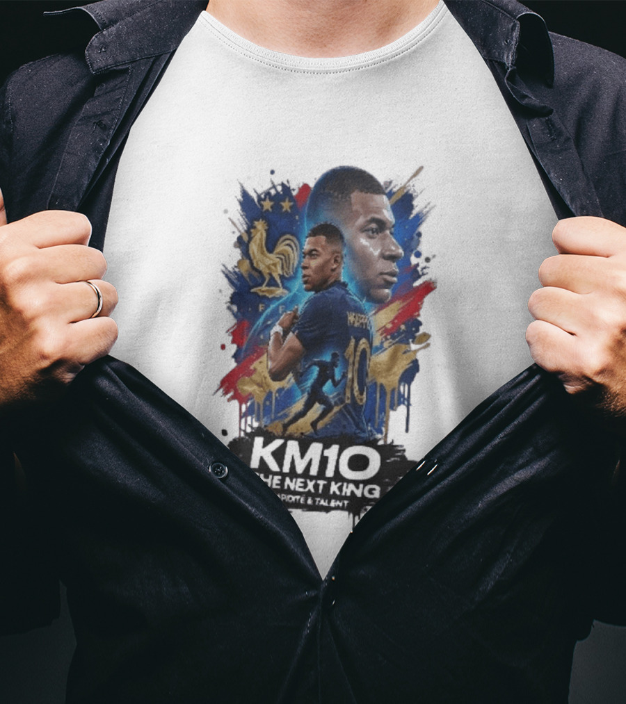 KM10 Kylian Mbappé The Next King Rapidite & Talent France Legends T-Shirt