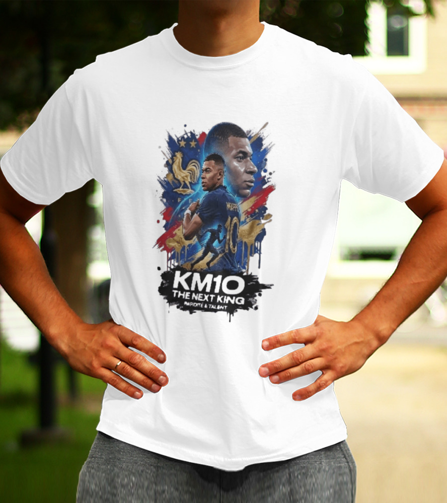 KM10 Kylian Mbappé The Next King Rapidite & Talent France Legends T-Shirt