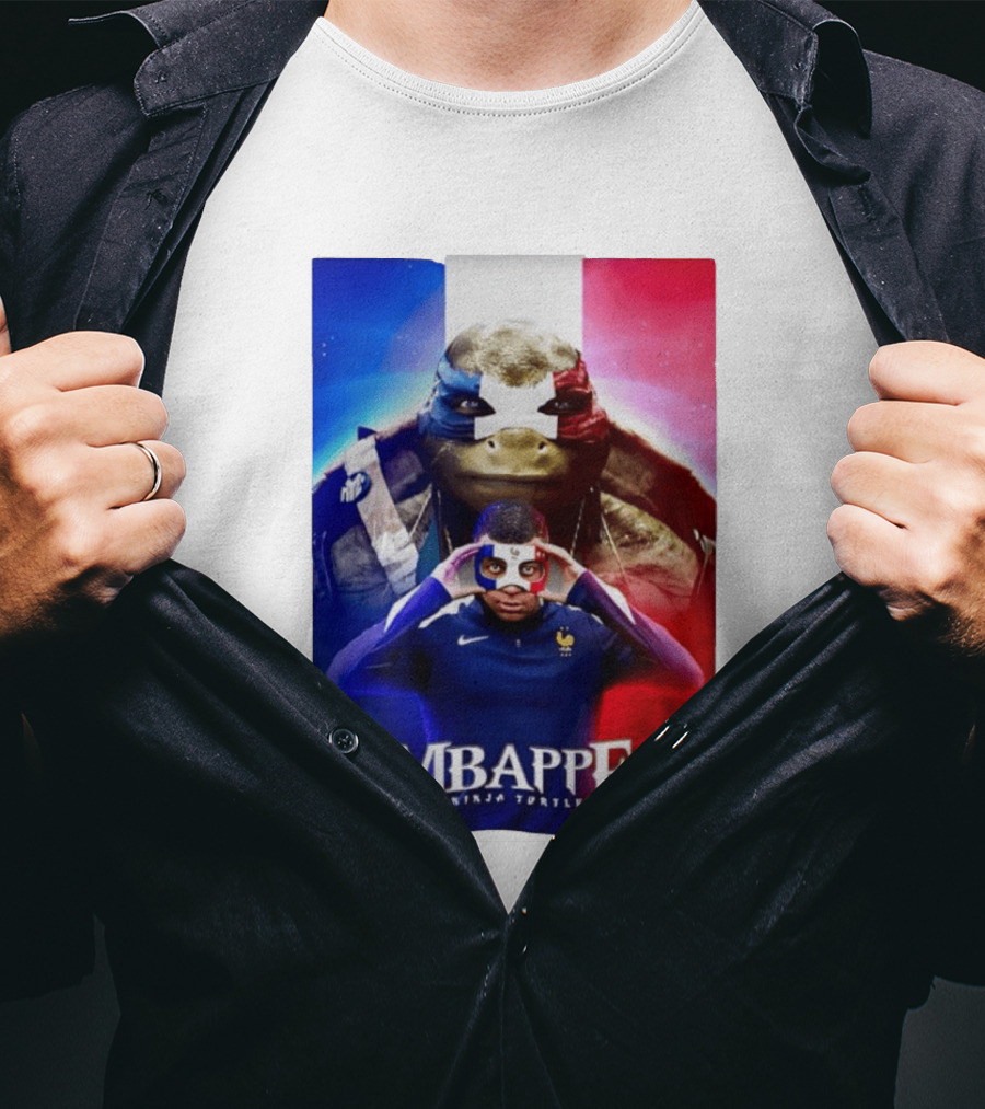 Mbappe France National Football Ninja Turtle T-Shirt