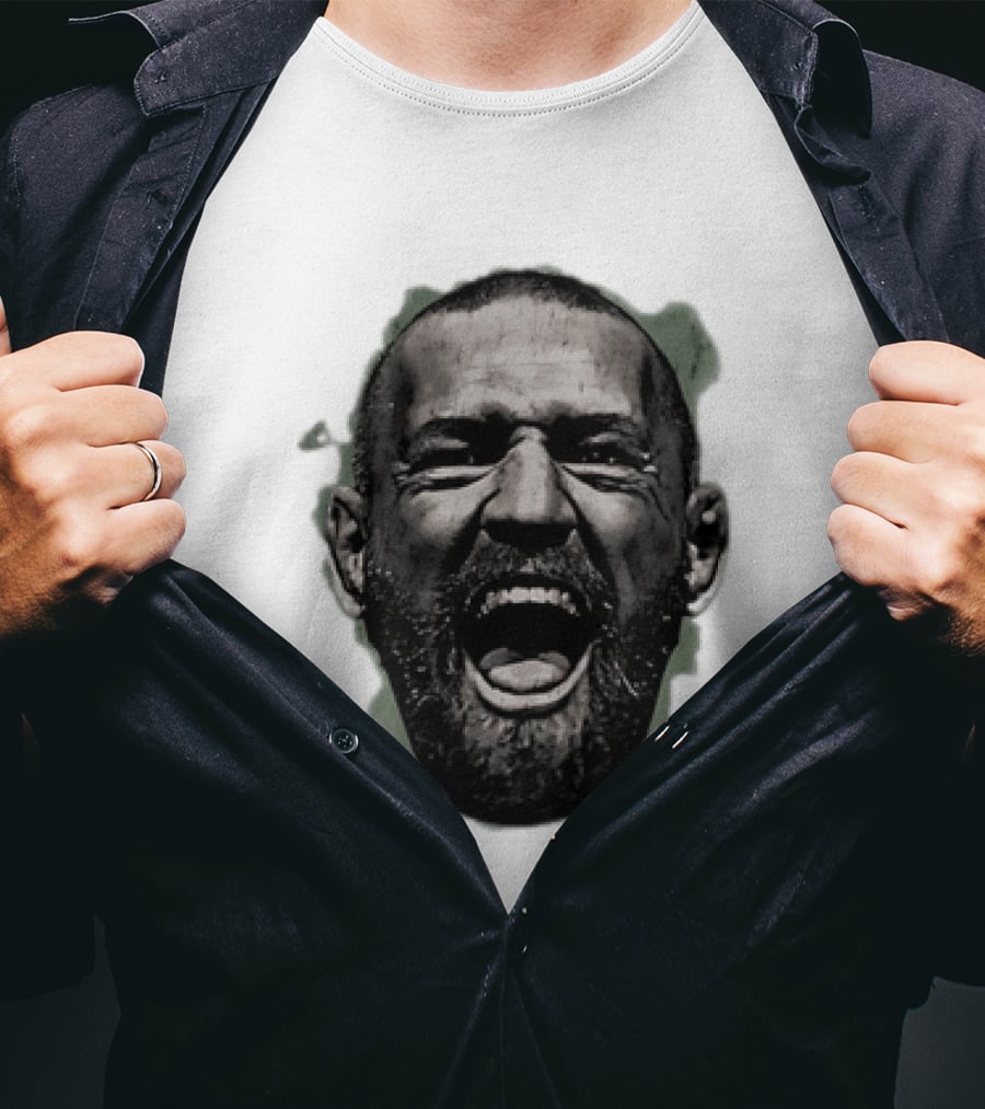 UFC Fighter Yelling Conor McGregor Fight Champion Face T-Shirt