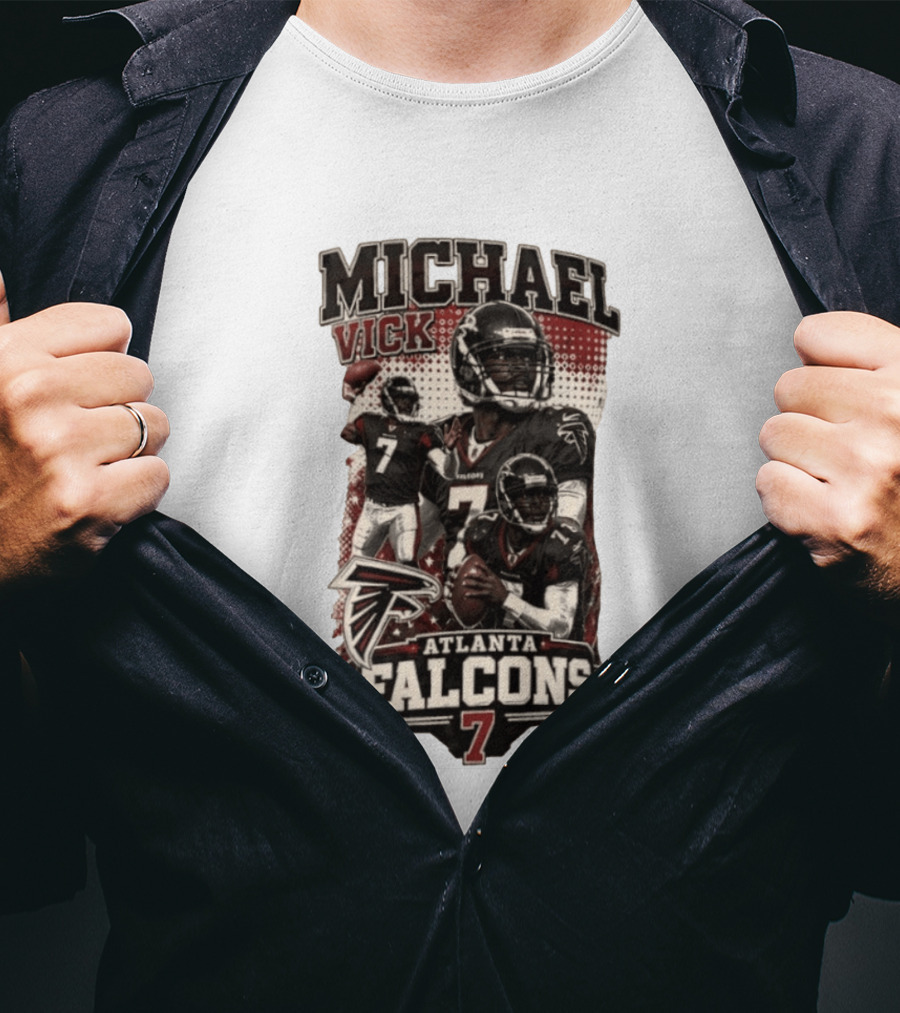 Michael Vick Atlanta Falcons Quarterback 7 Football T-Shirt