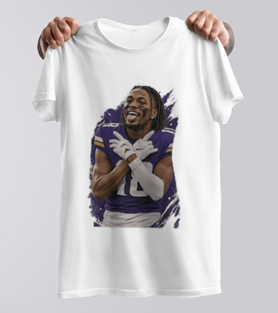 Minnesota Vikings Justin Jefferson Number 18 Football Player T-Shirt