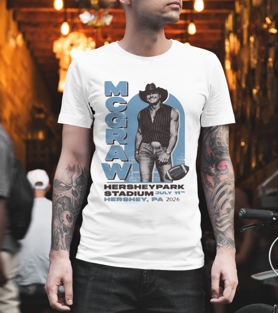 MCGRAW Hersheypark Stadium July 11th Hershey PA 2026 Football T-Shirt