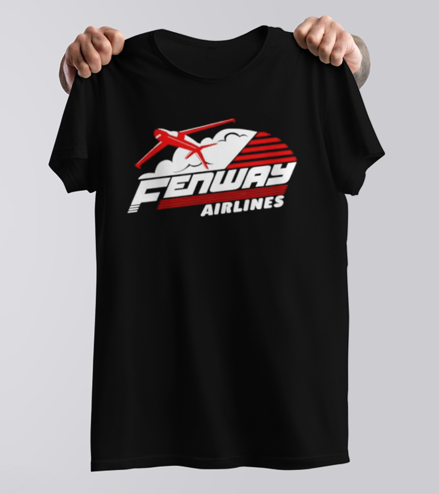 Boston Red Sox Fenway Airlines Baseball Team Vintage Pilot Urban Fan Gear T-Shirt