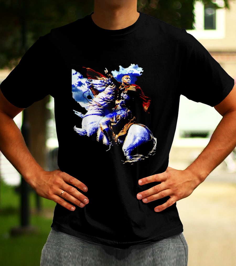 Kylian Mbappe Napoleon Bonaparte Crossing Alps Painting Horse Rider T-Shirt