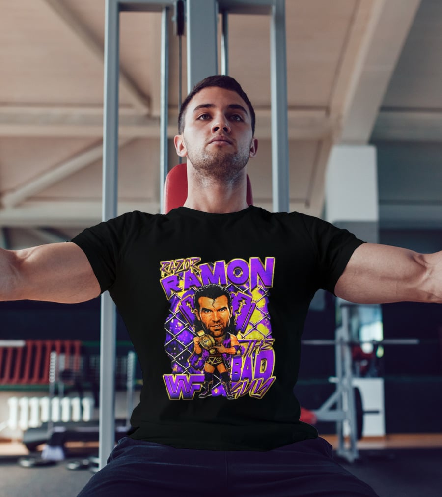 Razor Ramon WWF The Bad Guy Wrestling Champion 90s T-Shirt
