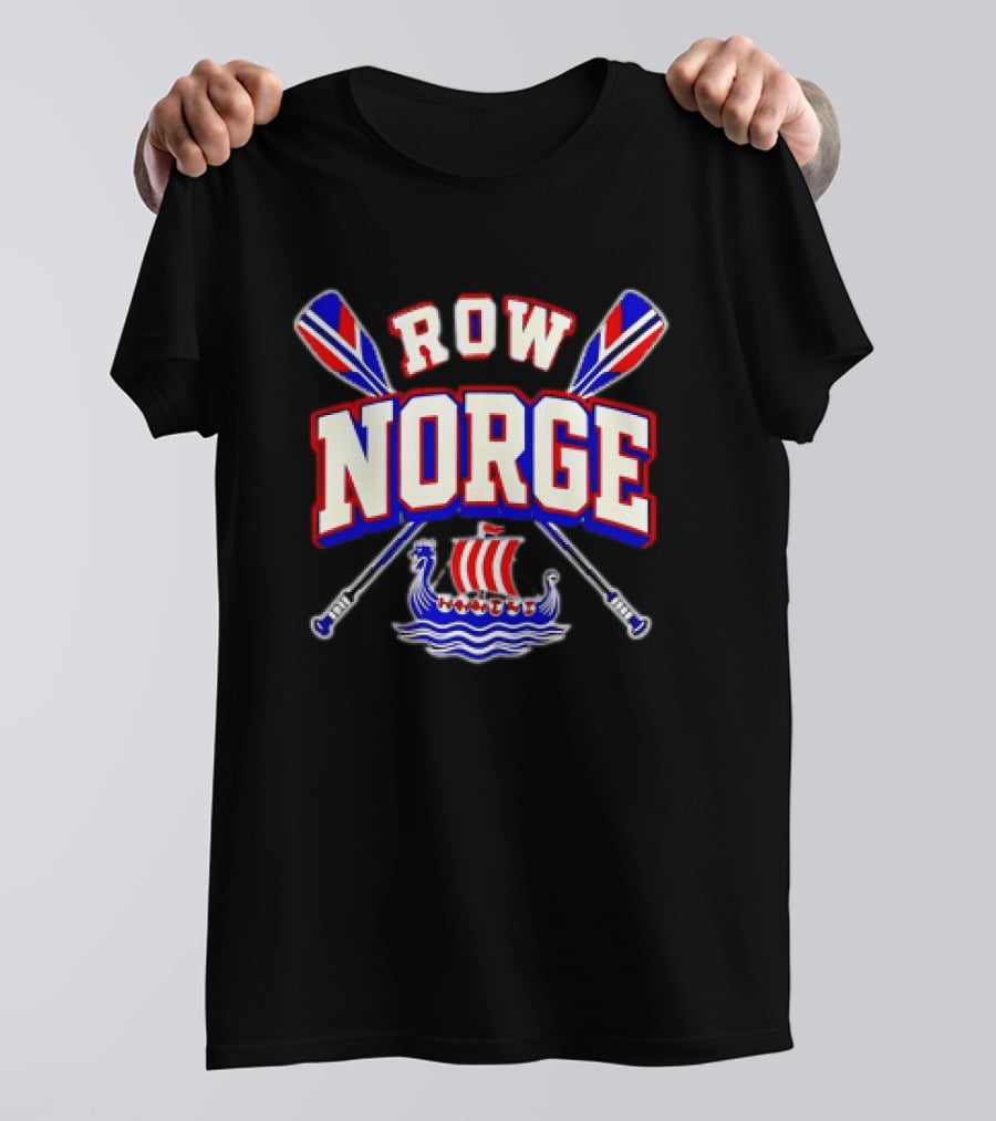 Row Norge Norway Viking Oars And Ship T-Shirt