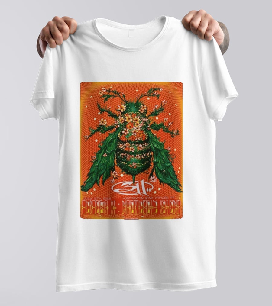 311 Chicago Illinois 2026 Huntington Bank Pavilion July 12 Floral Insect T-Shirt