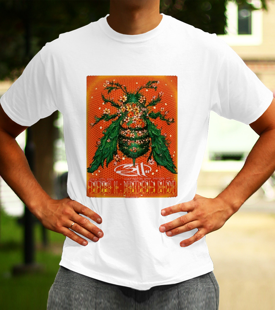 311 Chicago Illinois 2026 Huntington Bank Pavilion July 12 Floral Insect T-Shirt
