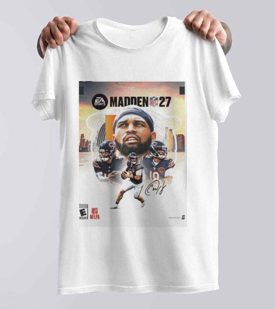 EA Sports Madden NFL 27 Caleb Williams No 18 Chicago Bears T-Shirt