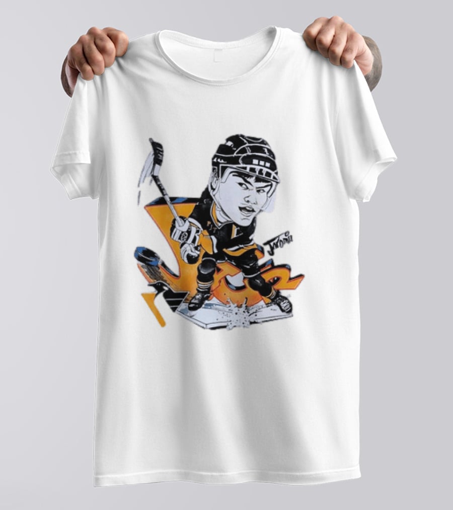 Jaromir Jagr Animated Pittsburgh Penguins Hockey Stick Action T-Shirt