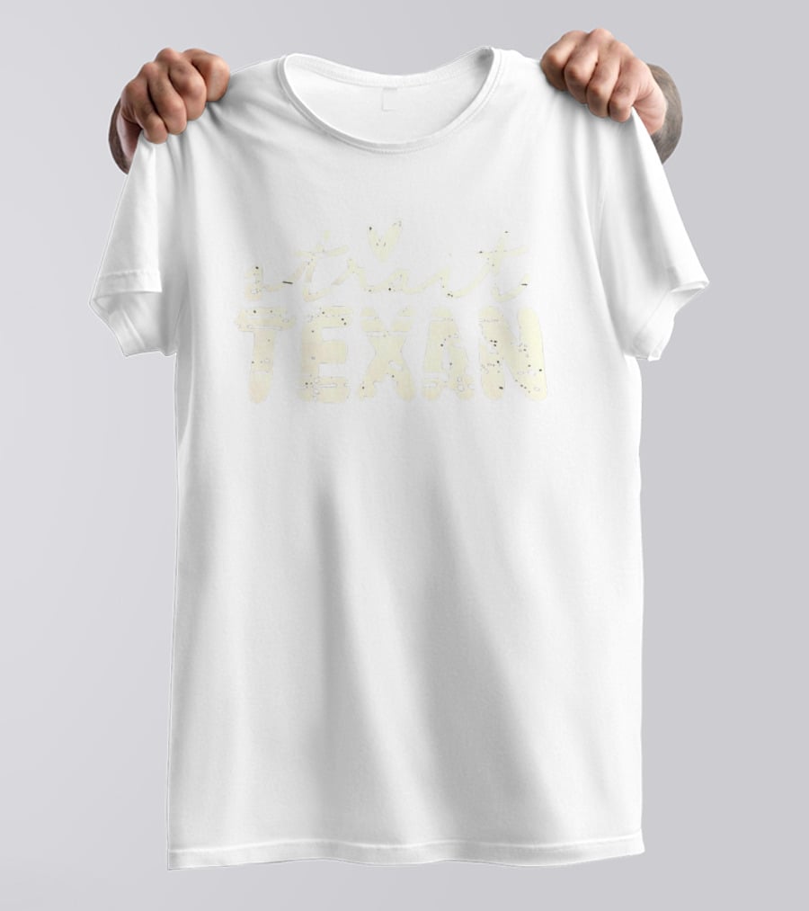 Trait Texan Heart Shape Text Rustic T-Shirt
