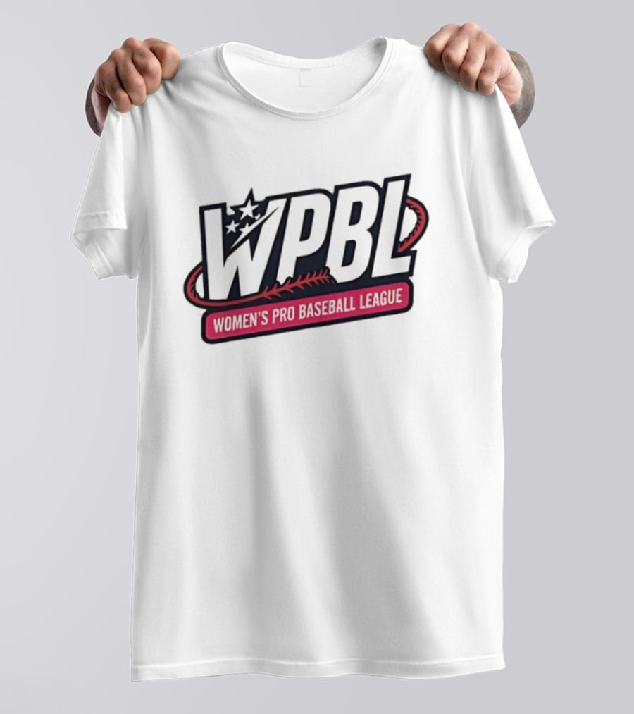 Women's Pro Baseball League WPBL Stars And Baseball Stitch Oval T-Shirt