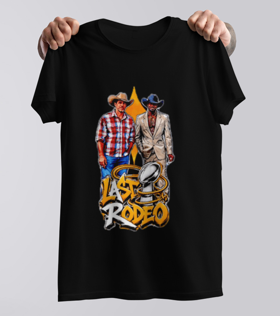 Ben Roethlisberger Hines Ward Last Rodeo Pittsburgh Steelers Iconic Farewell Cowboys NFL Champions T-Shirt