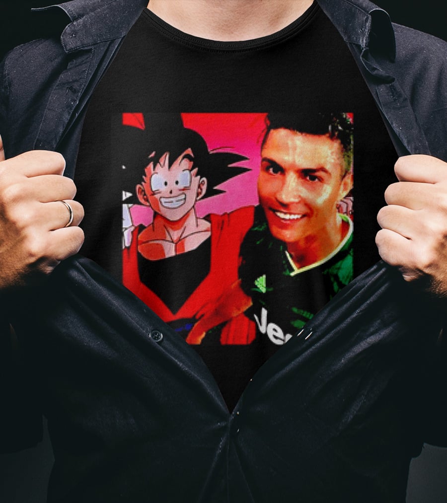 Goku Dragon Ball X Cristiano Ronaldo Juventus Collaboration T-Shirt