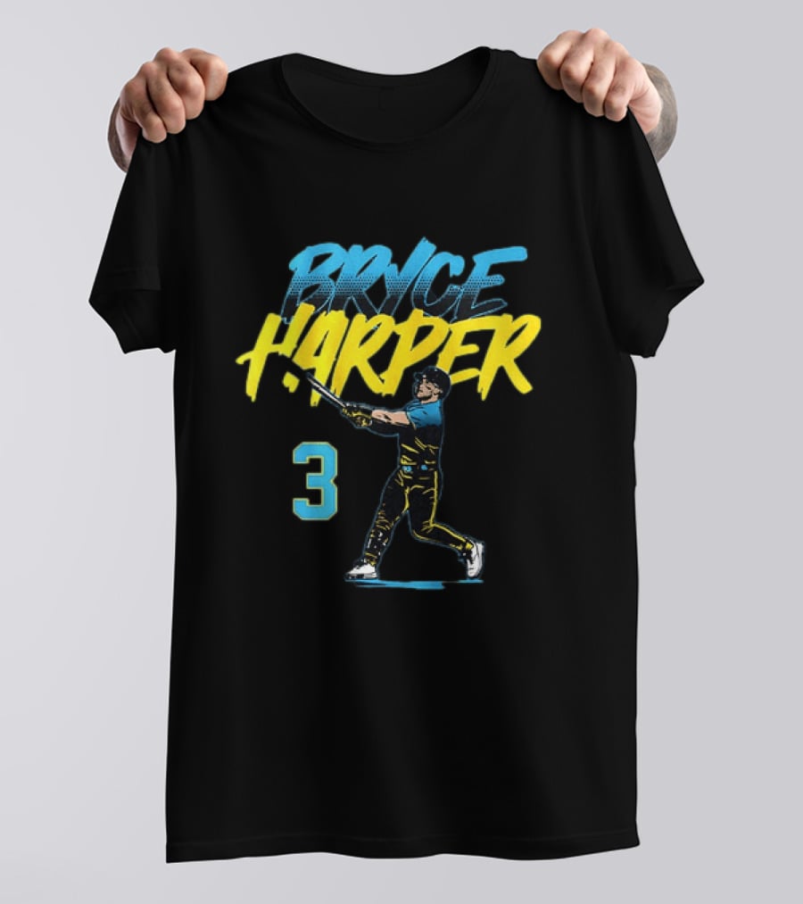 Bryce Harper 3 Philadelphia Phillies City Connect Baseball T-Shirt