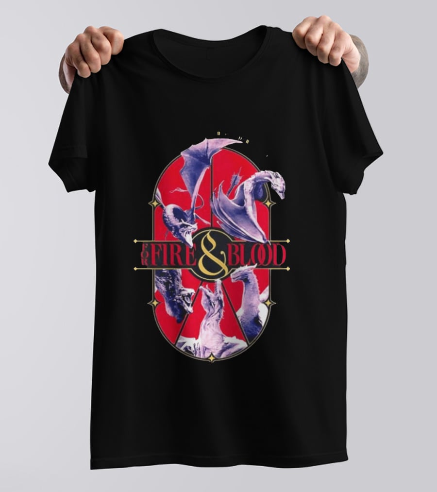 House Of The Dragon Fire And Blood Fantasy Dragons Iconic Show T-Shirt