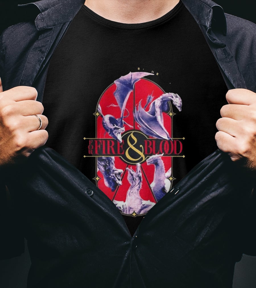 House Of The Dragon Fire And Blood Fantasy Dragons Iconic Show T-Shirt