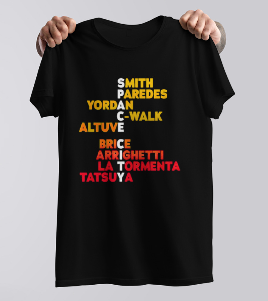 Houston Baseball 2026 Space City Names Smith Yordan Altuve T-Shirt