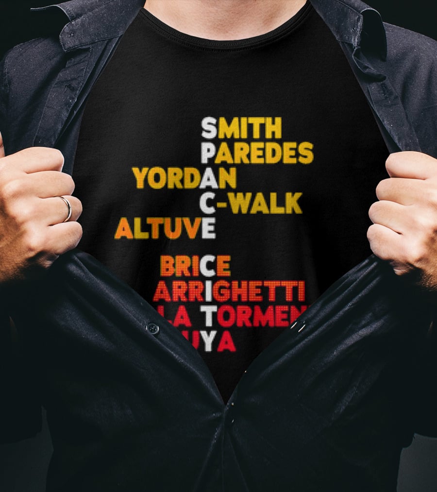 Houston Baseball 2026 Space City Names Smith Yordan Altuve T-Shirt