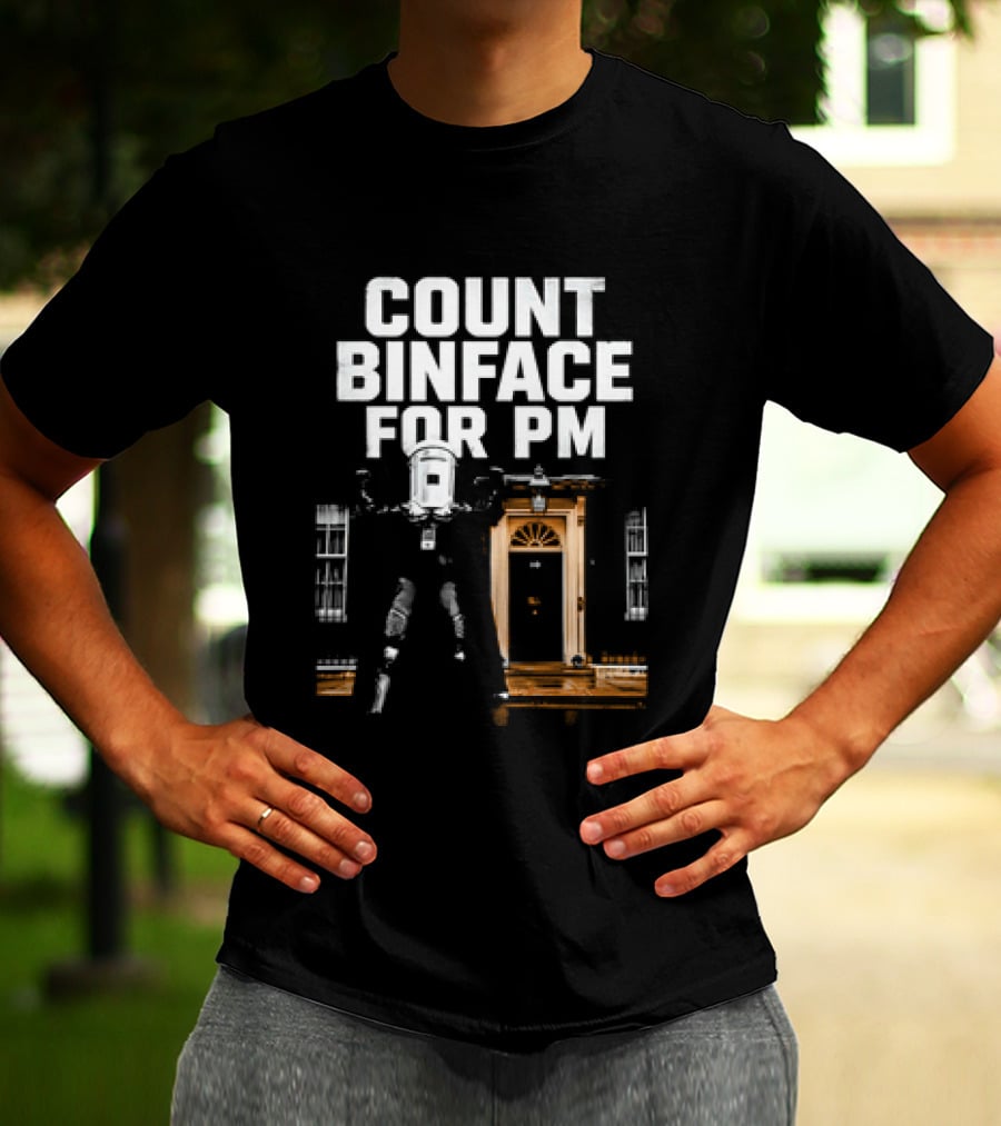 Count Binface For PM With Iconic British Doorway T-Shirt