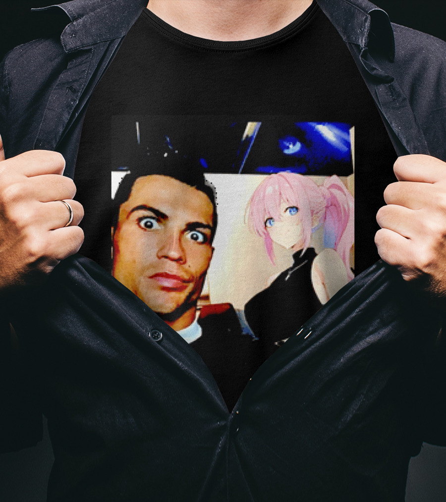 Cristiano Ronaldo Shikimori Anime Manga Collaboration T-Shirt