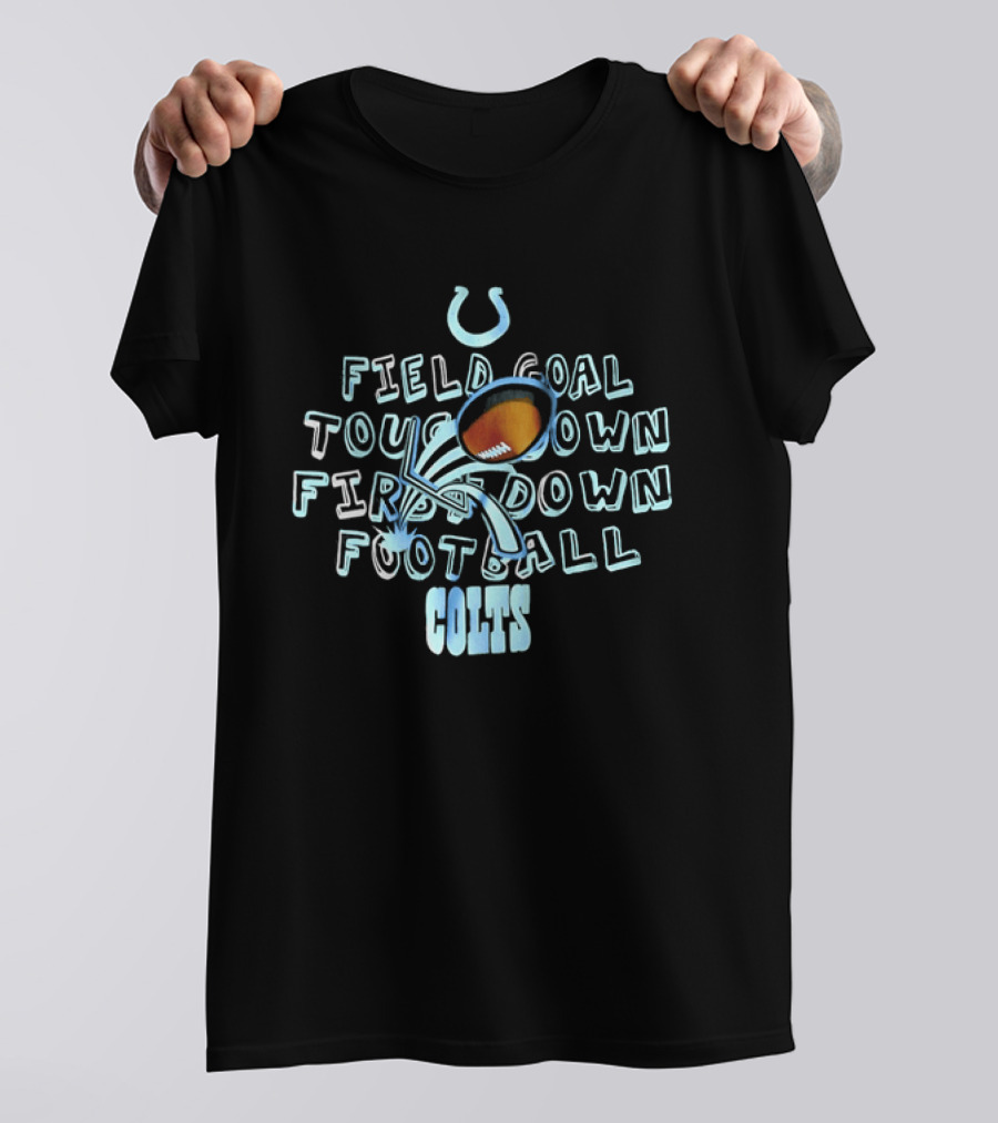 Colts Football Field Goal Touchdown First Down T-Shirt