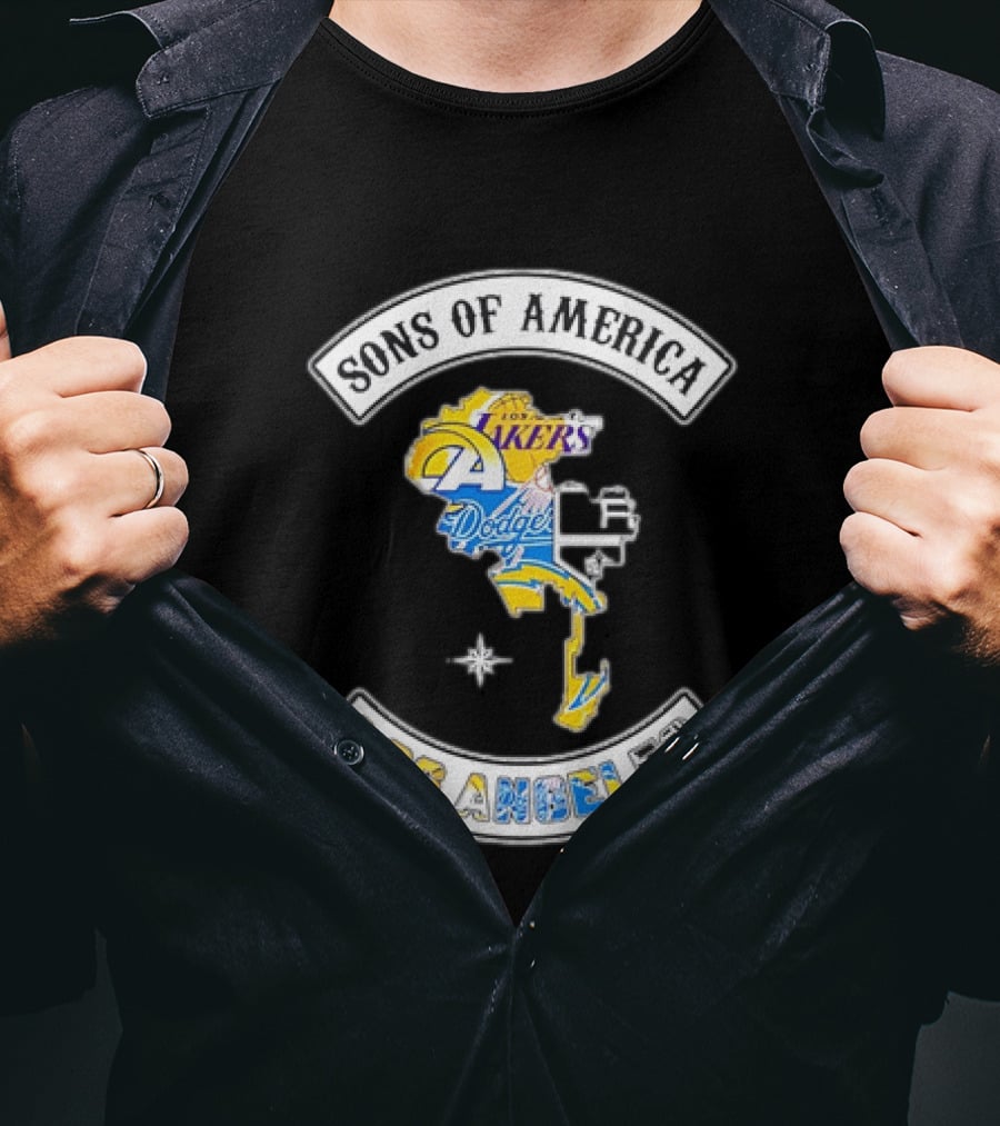 Sons Of America Los Angeles Lakers Rams Dodgers Chargers Kings T-Shirt