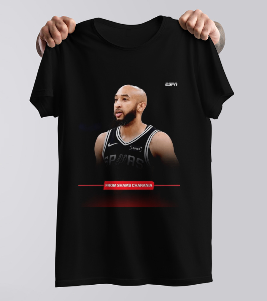 ESPN San Antonio Spurs Jordan McLaughlin From Shams Charania T-Shirt