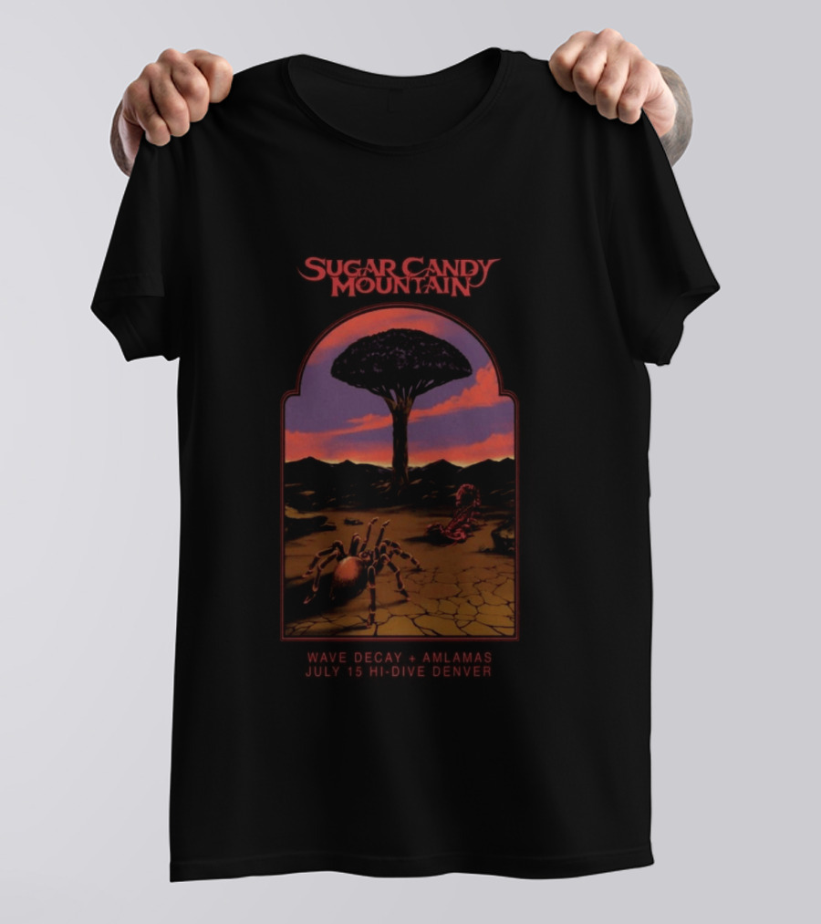Sugar Candy Mountain Wave Decay Amlamas July 15 Hi Dive Denver T-Shirt