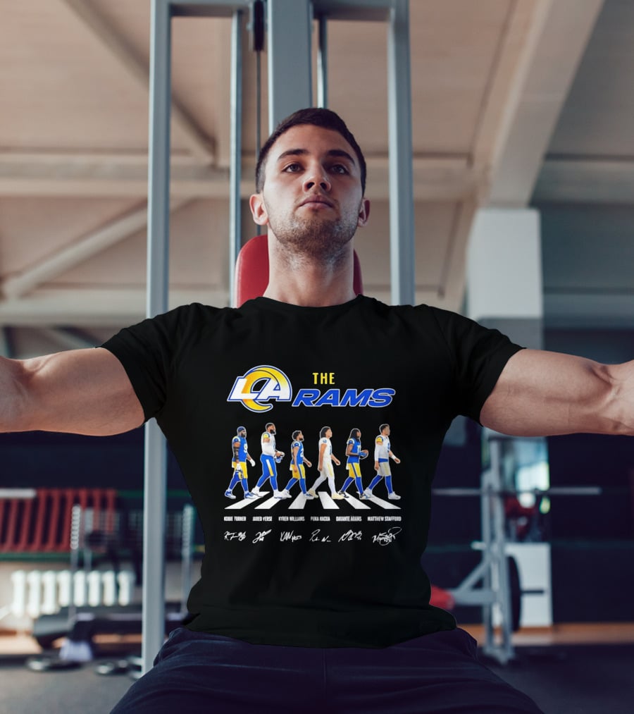 Kobie Turner Jared Verse Kyren Williams Puka Nacua Davante Adams Matthew Stafford The Rams Abbey Road NFL Players T-Shirt