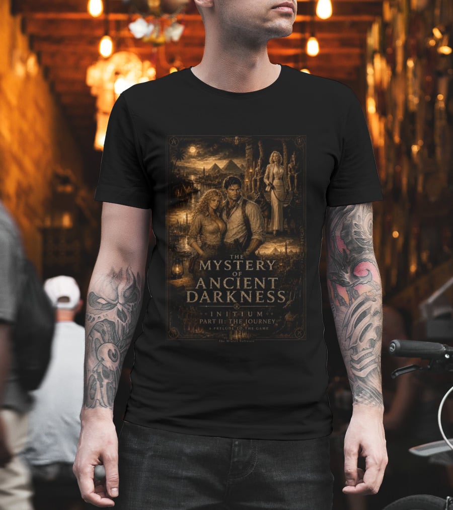 The Mystery Of Ancient Darkness Initium Part II The Journey A Prelude To The Game Retro Adventure Scene T-Shirt