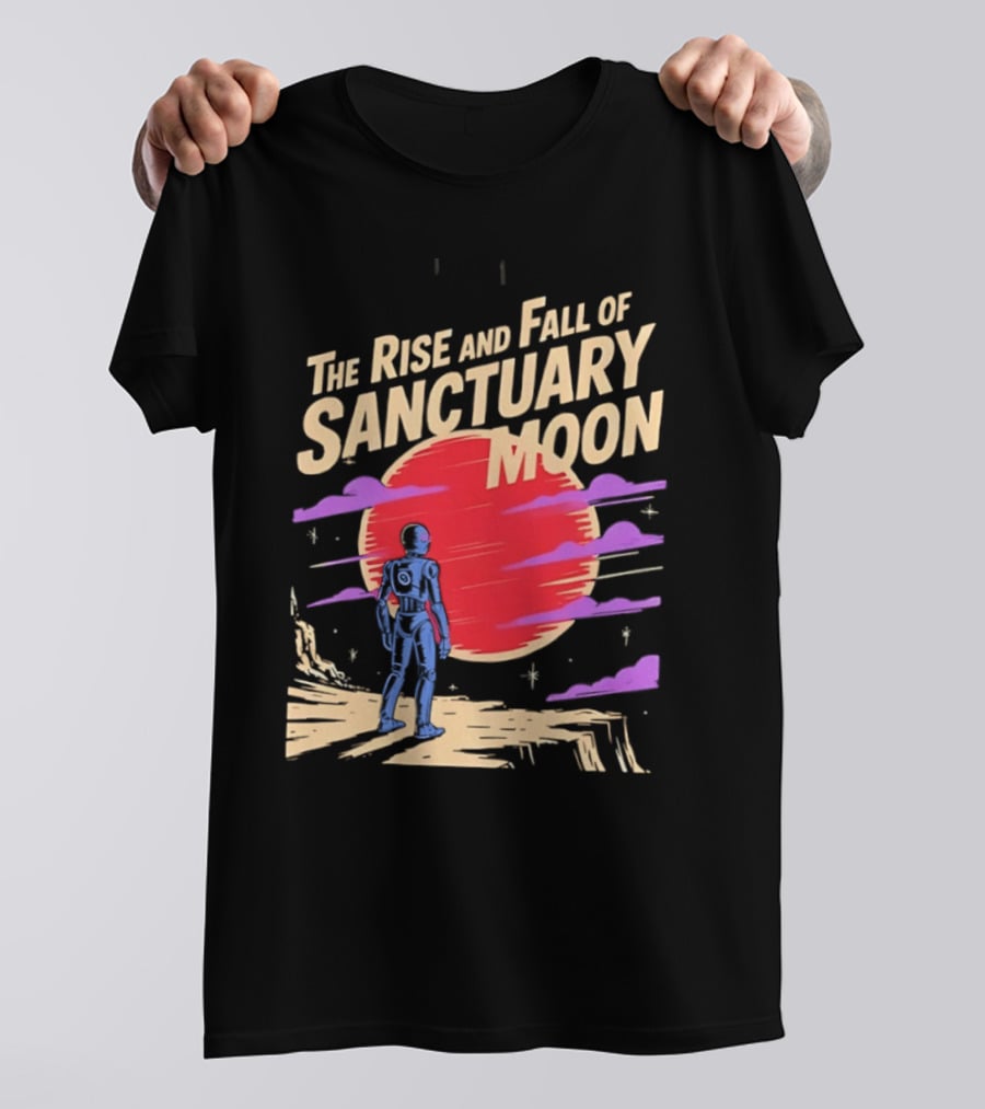The Rise And Fall Of Sanctuary Moon Sci Fi Space Adventure Astronaut T-Shirt