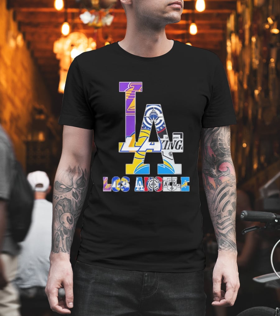 Los Angeles Lakers Clippers Kings Rams Chargers Fan Collection T-Shirt