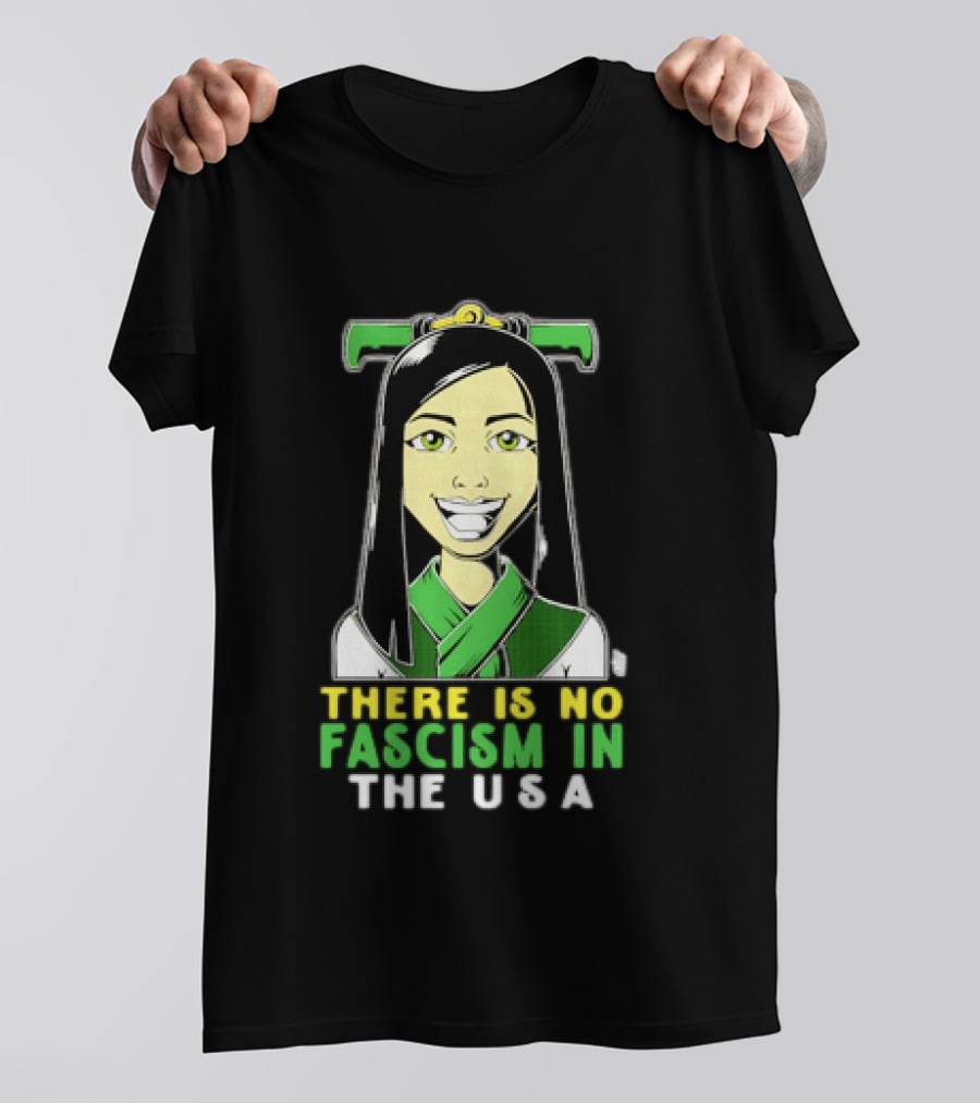 There Is No Fascism In The USA Green T-Shirt