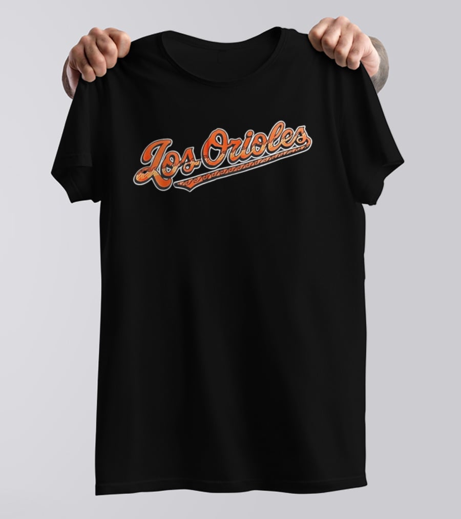 Los Orioles Baltimore Orioles Orange Script T-Shirt