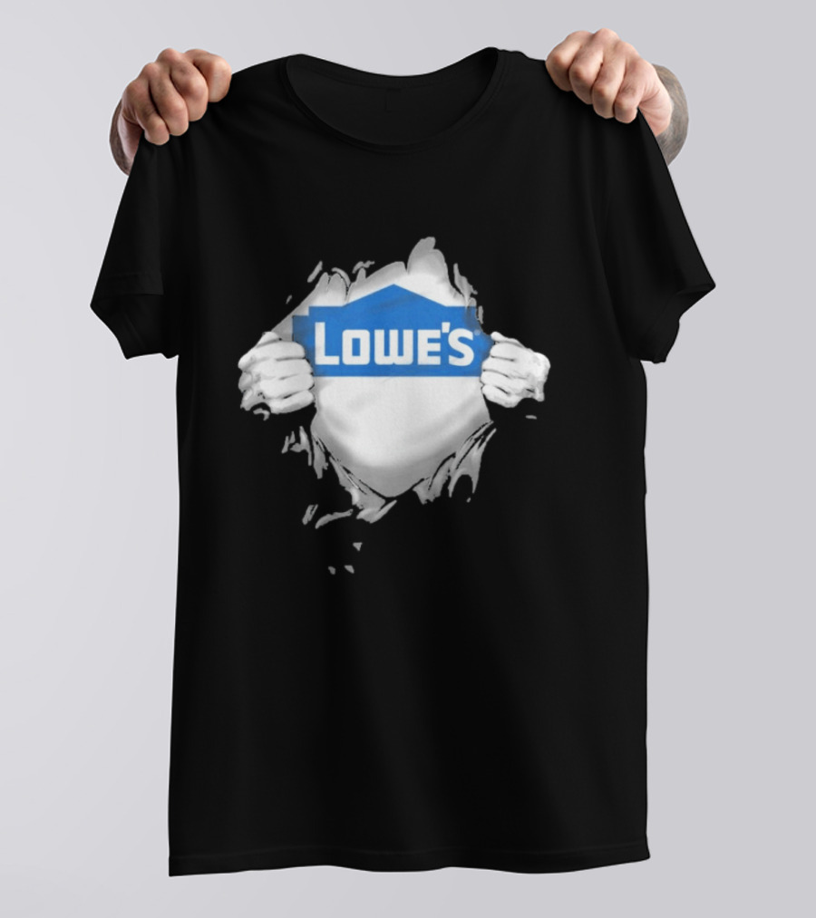 Lowe's Ripped Chest Superhero Style For Home Improvement Workers T-Shirt