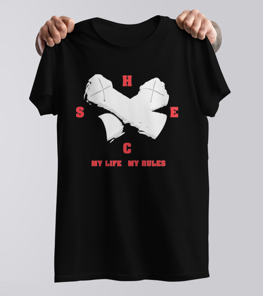 HSEC Crossed Axes My Life My Rules T-Shirt