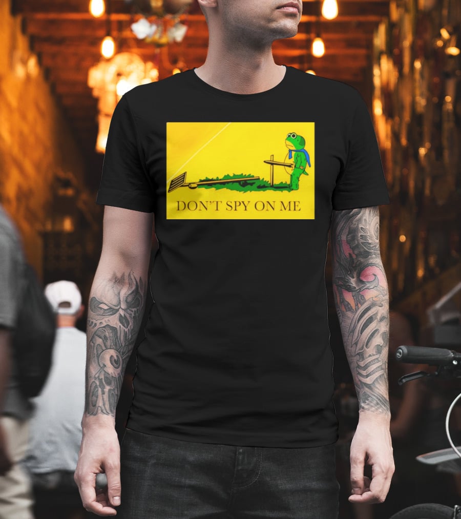 Portland Frog Don't Spy On Me Anti Flock Camera T-Shirt