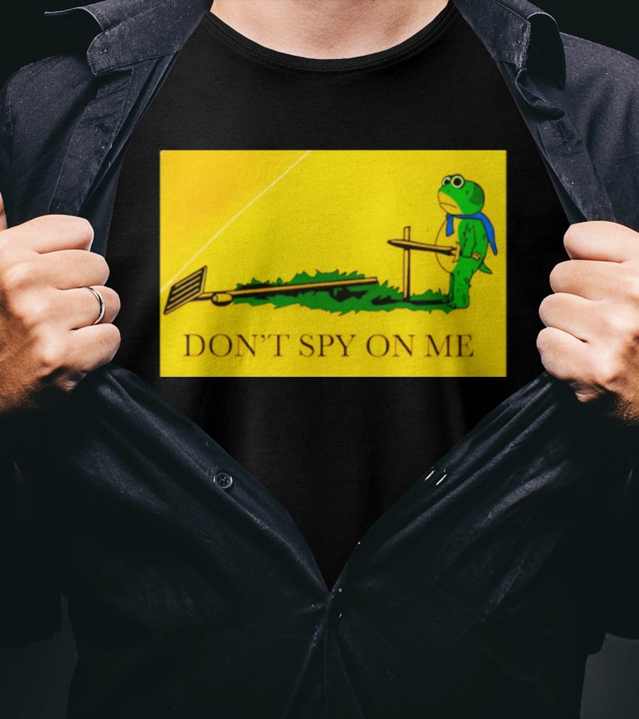 Portland Frog Don't Spy On Me Anti Flock Camera T-Shirt