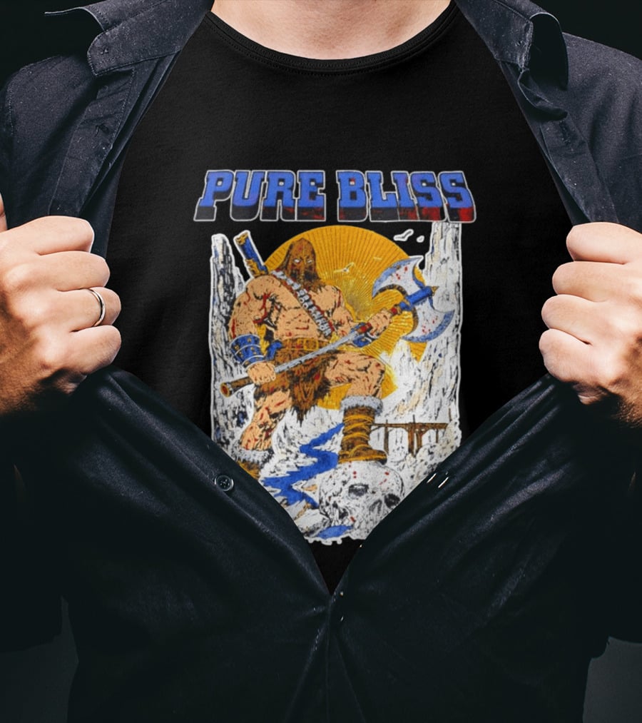 Pure Bliss Barbarian Warrior Axe Skull Fantasy Adventure T-Shirt