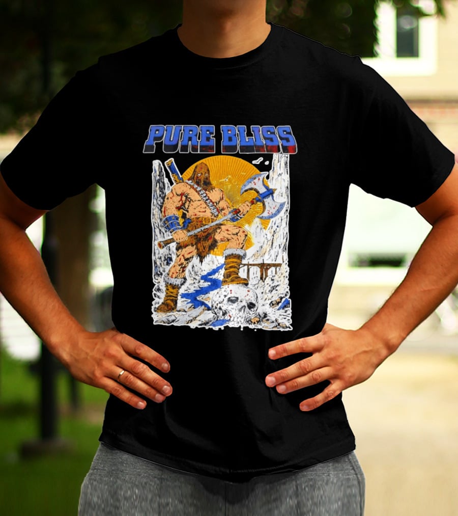 Pure Bliss Barbarian Warrior Axe Skull Fantasy Adventure T-Shirt