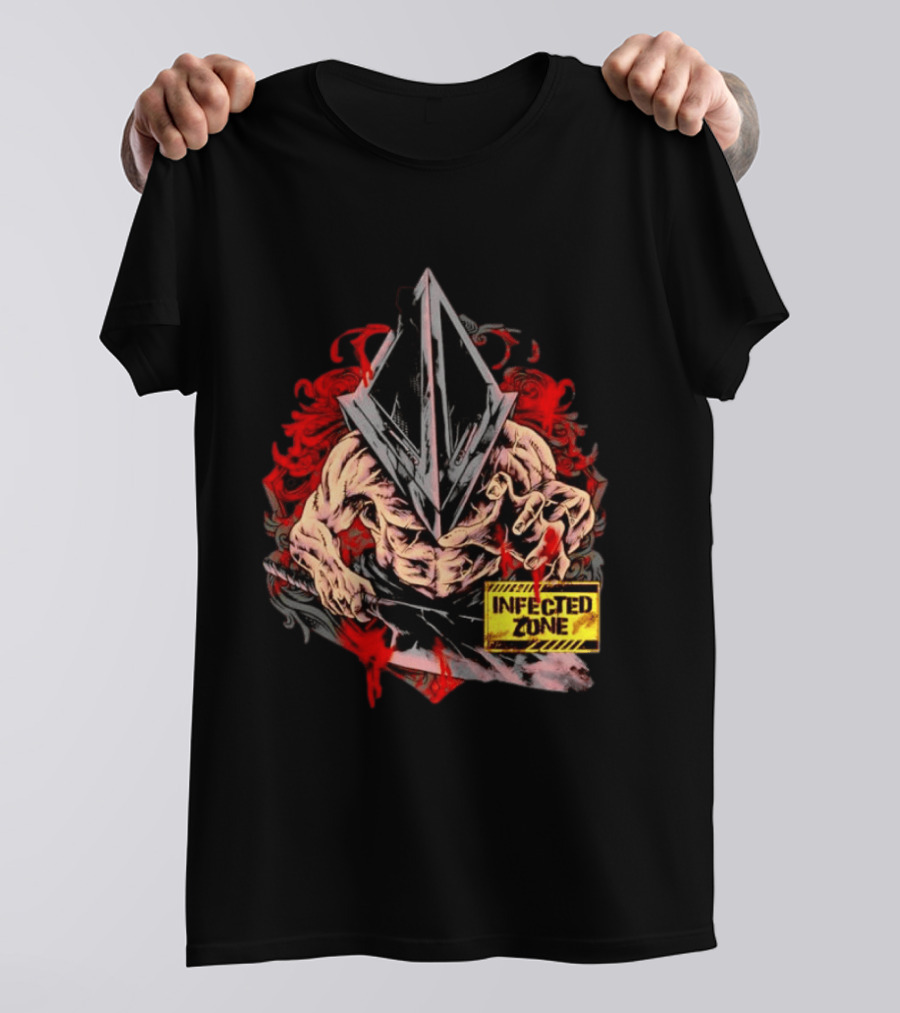 Pyramid Head Silent Hill Infected Zone Horror T-Shirt