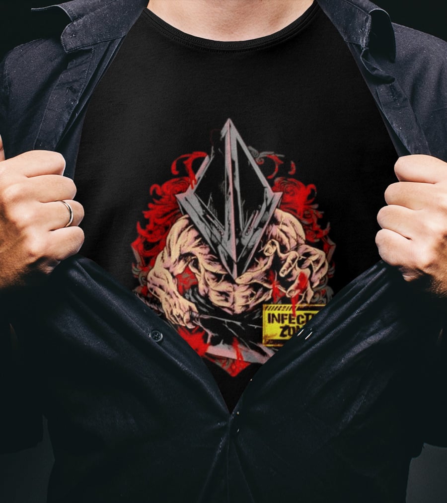 Pyramid Head Silent Hill Infected Zone Horror T-Shirt